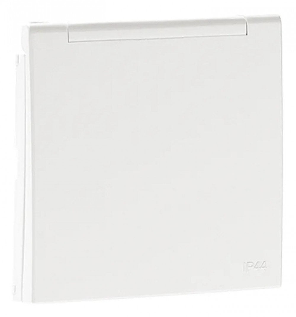 Tapa para enchufe schuko IP44 con tapa abatible Logus 90 blanco Efapel – ref. 90634TBR