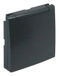 Tapa para enchufe schuko IP44 con tapa abatible Logus 90 grafito Efapel – ref. 90634TIS