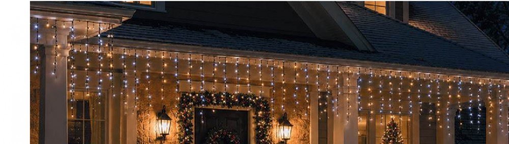Guirnalda y cortina LED efecto cascada con controlador