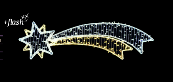 Estrella doble LED + flash 0,60 x 1,70 m