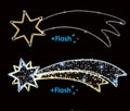 Estrella con cola LED + flash de 1,50 a 2,35 m
