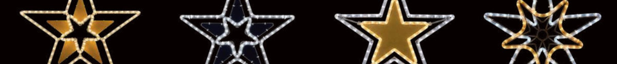 Estrella LED 2D de 0,50 o 0,60 m, luz a elegir