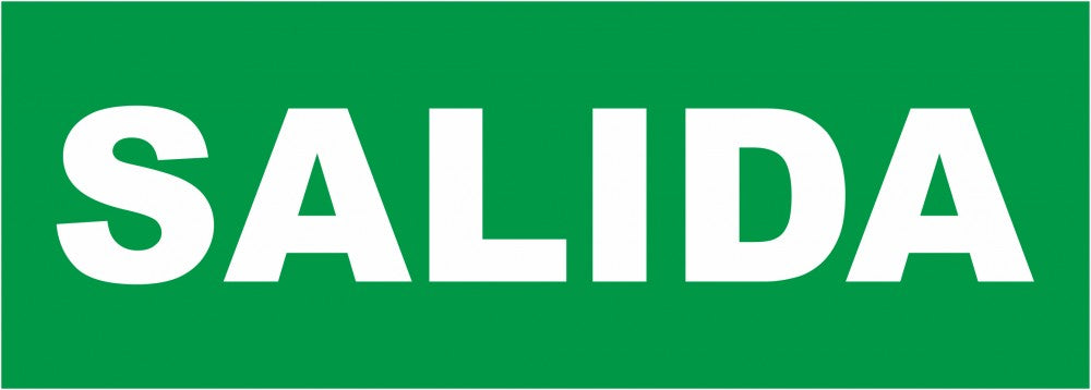 Pegatina SALIDA LDV M004 para emergencia Lúmine L116N, 20 × 6,8 cm