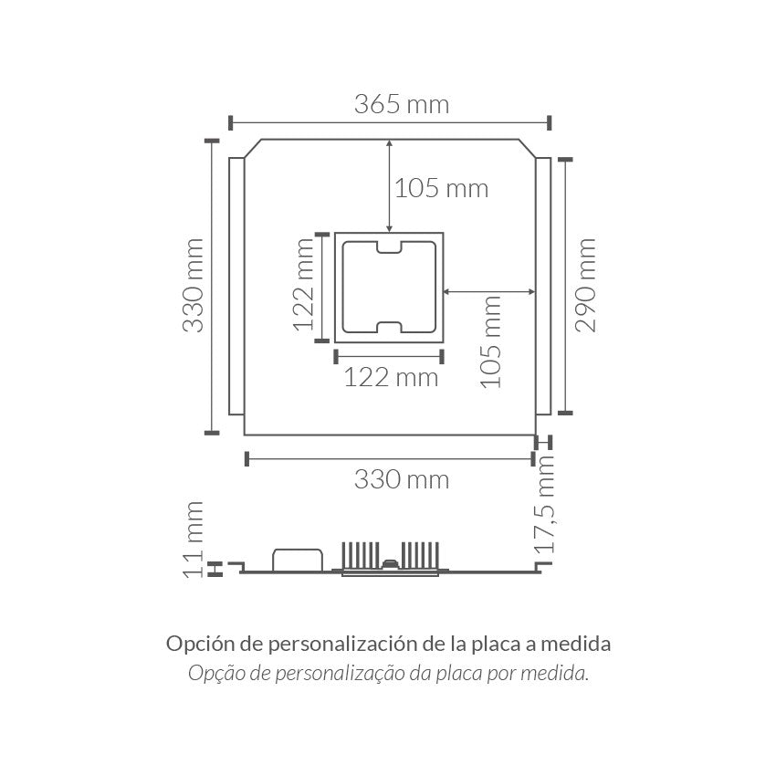 Módulo LED LDV Luxor para farola tipo Villa, en 2200 K o ámbar, de 40 a 60 W