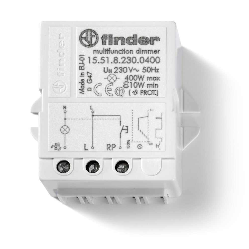 Regulador de luz Finder 15.51, 400 W, 230 V CA, empotrable