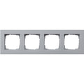 Marco de 4 elementos Gira E2 plano aluminio – ref. 0214255
