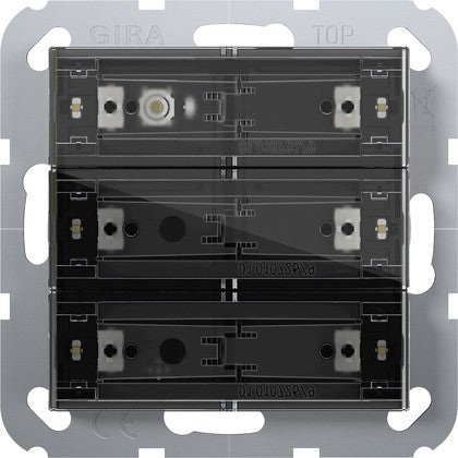 Sensor táctil 4.55 Komfort de 3 elementos para Gira One y KNX con tecla basculante de puesta en marcha Gira – ref. 504300