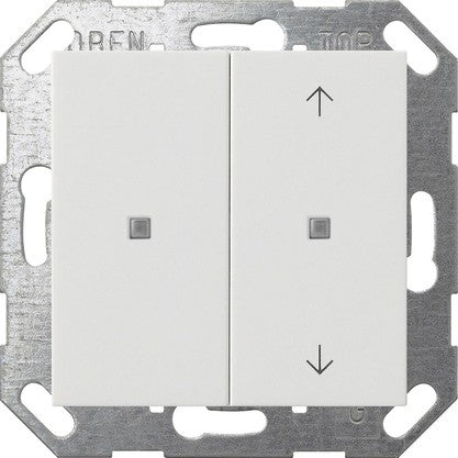 Pulsador con tecla basculante de 2 elementos sin imprimir / símbolos de flecha para Gira One y KNX System 55 Gira – 8 colores