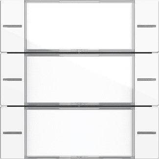 Juego de tecla basculante de 3 elementos con campo de rotulación para sensor táctil 4.55 Gira – 7 colores