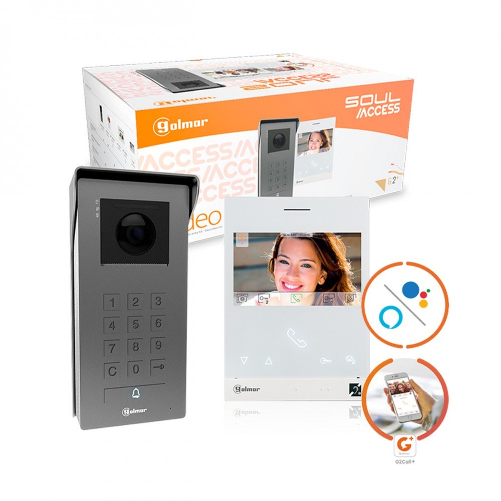 Kit videoportero Golmar Soul Access con control de accesos y Wi-Fi