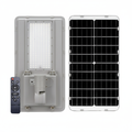 Farola LED Solar Texas 100W 2500lm 6000K con panel solar y mando