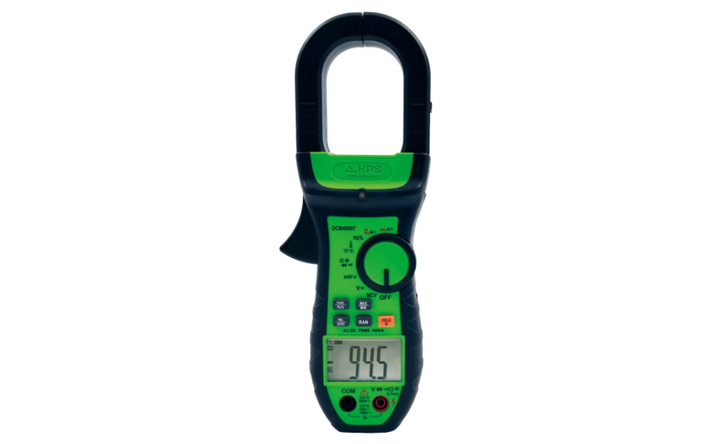 Pinza amperimétrica KPS DCM4000T True RMS, 1000 A AC/DC con temperatura
