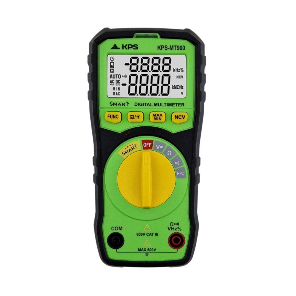 Multímetro digital KPS MT900, 6000 cuentas con detector NCV