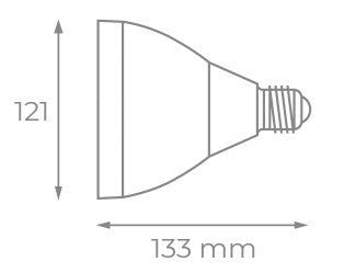 Lámpara LED PAR38 Iglux E27 de 14 W IP65, blanca o de color