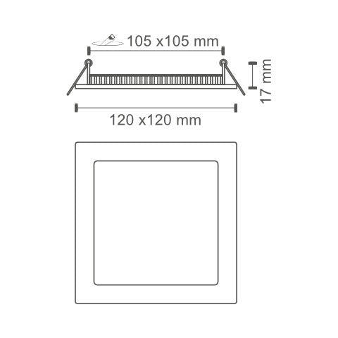 Downlight LED cuadrado de empotrar LDV de 6, 18 y 24 W