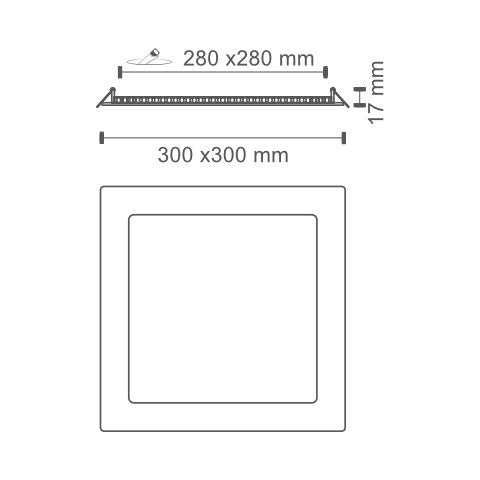 Downlight LED cuadrado de empotrar LDV de 6, 18 y 24 W