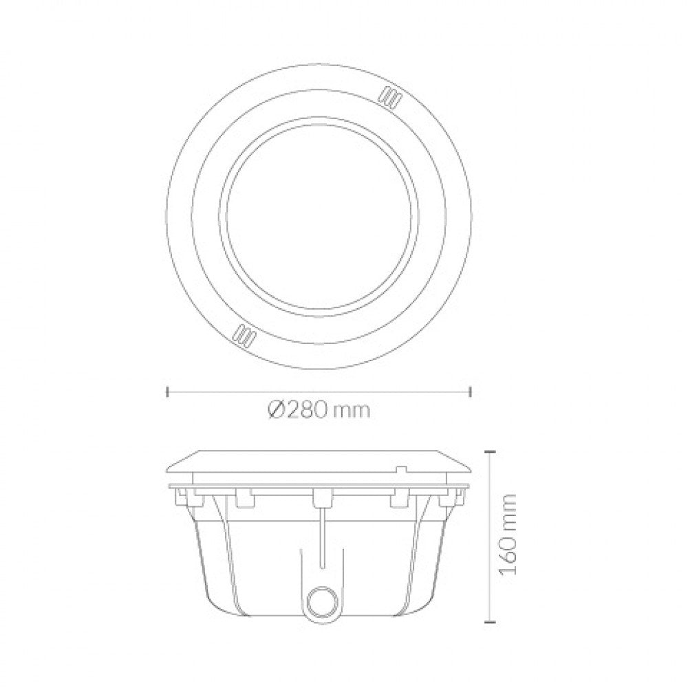 Proyector para piscina LDV con nicho, para lámpara PAR56