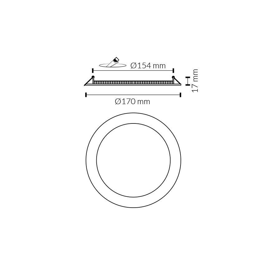 Downlight LED redondo de empotrar LDV CCT de 6 a 24 W
