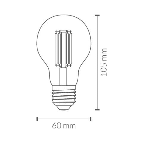 Lámpara LED de filamento estándar A60 LDV E27