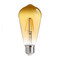 Lámpara LED de filamento ST64 dorada LDV E27