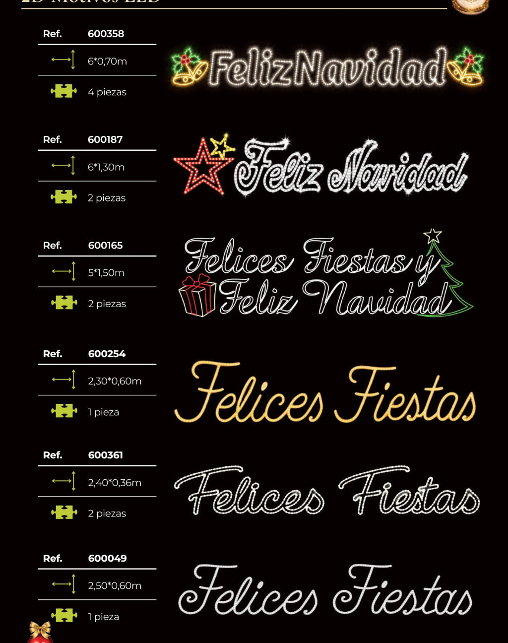 Letrero LED Feliz Navidad, medida y diseño a elegir