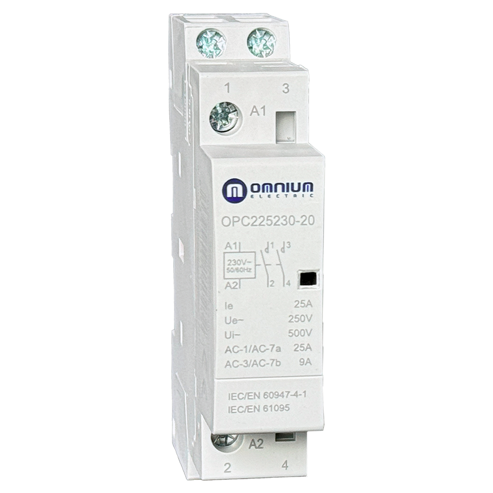 Contactor modular Omnium OPC225230-20 2P 25 A 2 NA, bobina 230 V CA