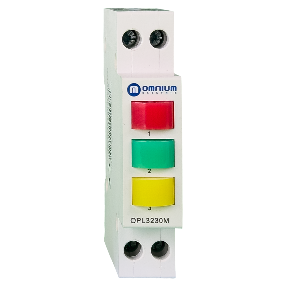 Piloto de señalización LED Omnium OPL3230M multicolor, 3 fases, 230 V CA
