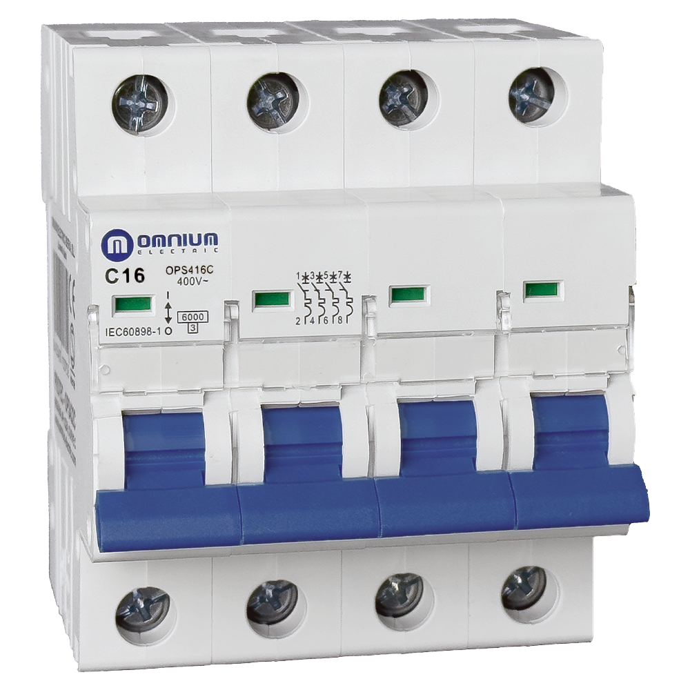 Magnetotérmico Omnium OPS 4P 16 A 6 kA curva C
