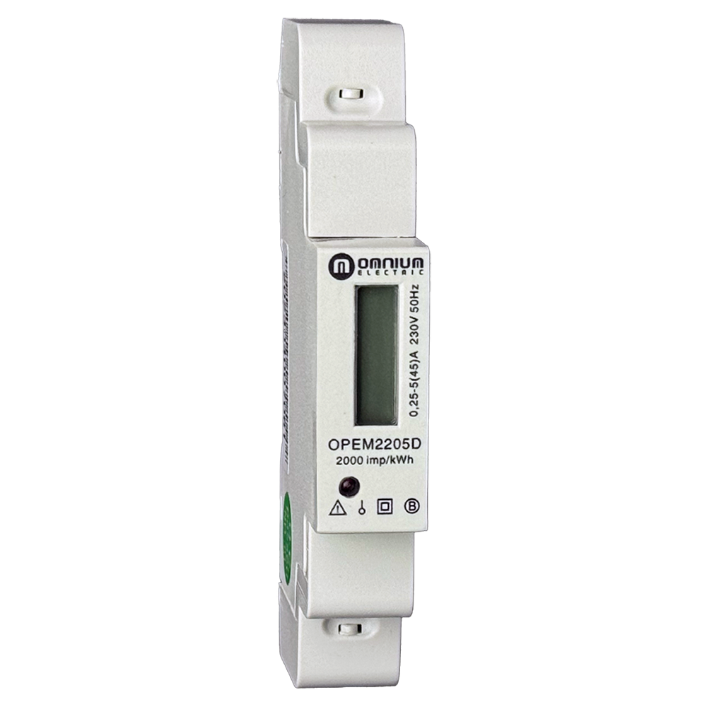Contador digital de energía monofásico Omnium OPEM2205D 45 A, 1 módulo