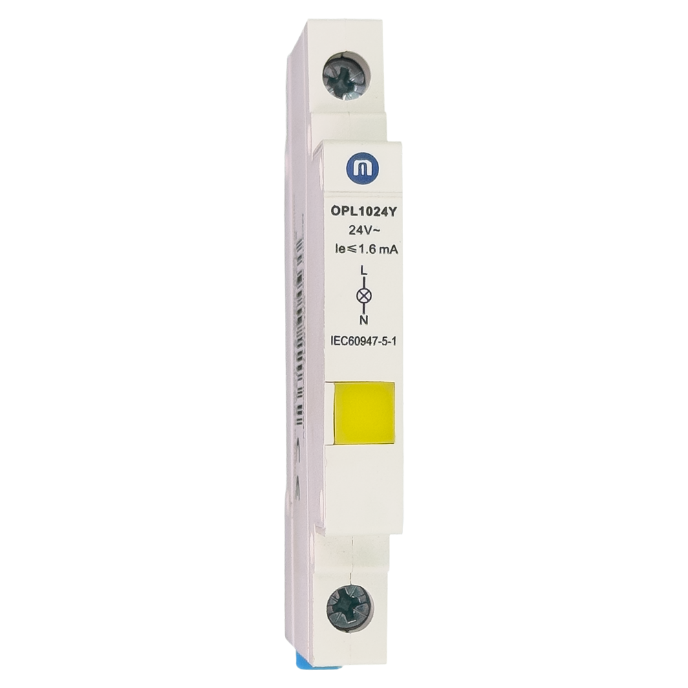 Piloto LED Omnium OPL1024Y amarillo 24 V, modular para carril DIN