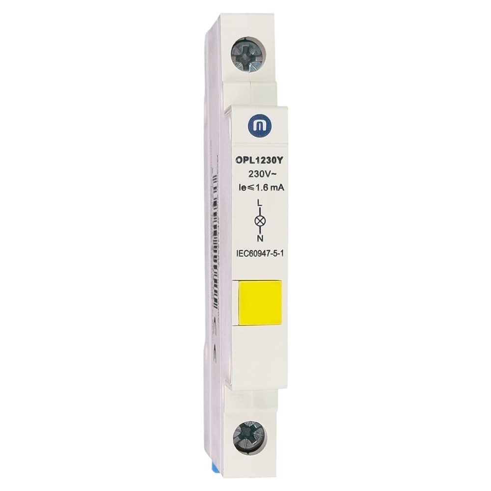 Piloto LED Omnium OPL1230Y amarillo 230 V, modular para carril DIN