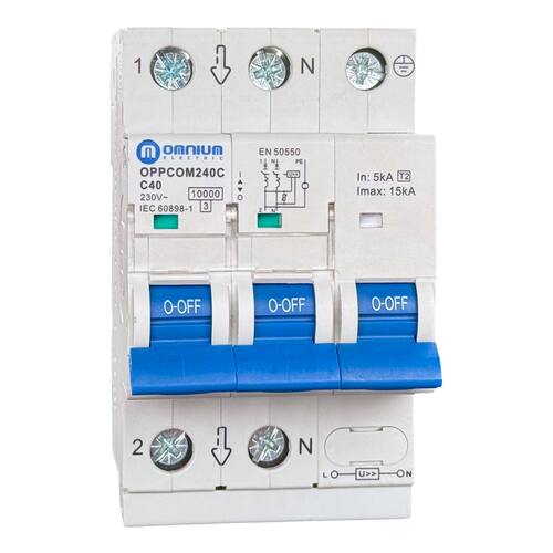 Protector de sobretensiones permanentes y transitorias Omnium OPPCOM225C 2P 25 A