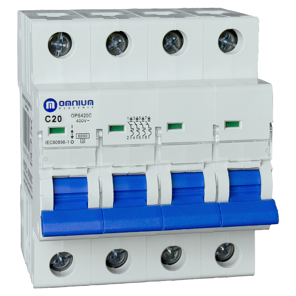 Magnetotérmico Omnium OPS 4P 20 A 6 kA curva C