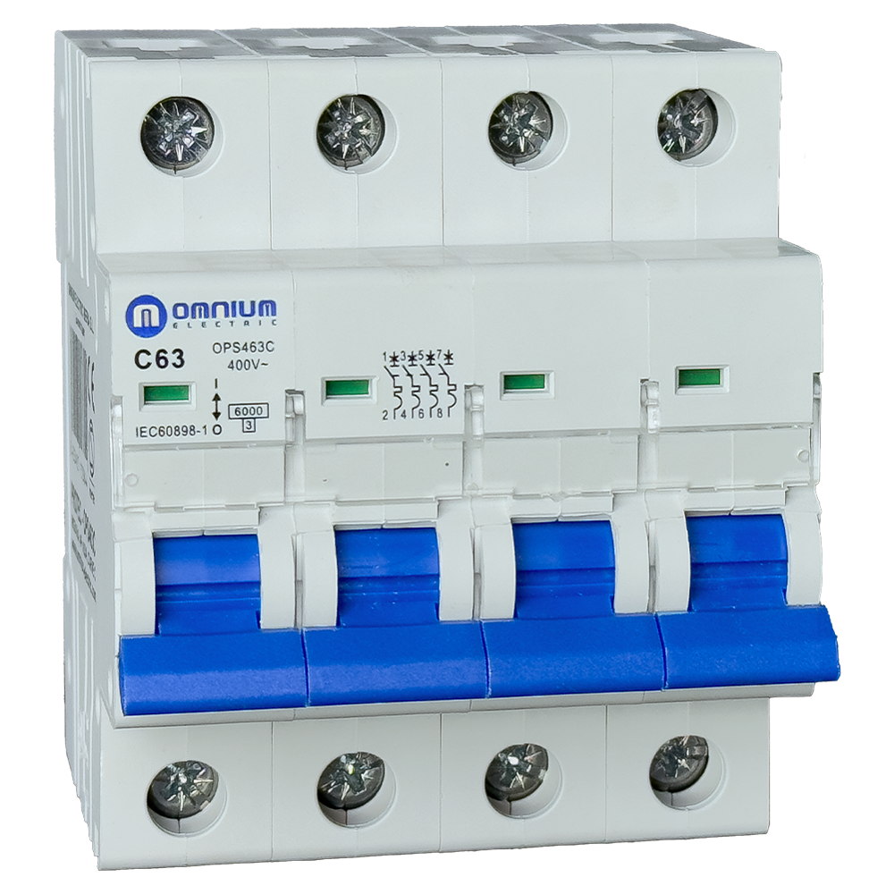 Magnetotérmico Omnium OPS 4P 63 A 6 kA curva C