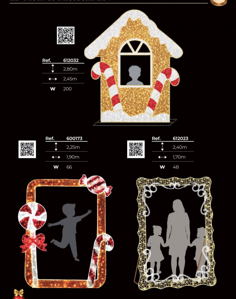 Photocall LED 2D de 24 V para Navidad, diseño a elegir