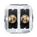 Pulsador doble de botón 10AX 250 V~ Fontini 1950