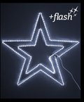 Estrella de 5 puntas LED + flash 1,02 x 1,07 m