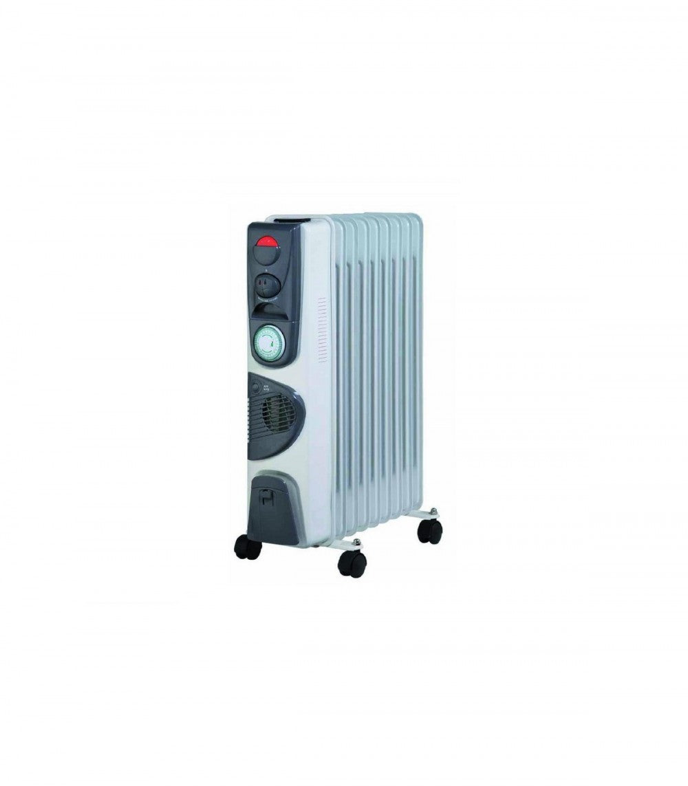 Radiador de aceite Fuego Polar 1500 W, 7 elementos, programador y convector