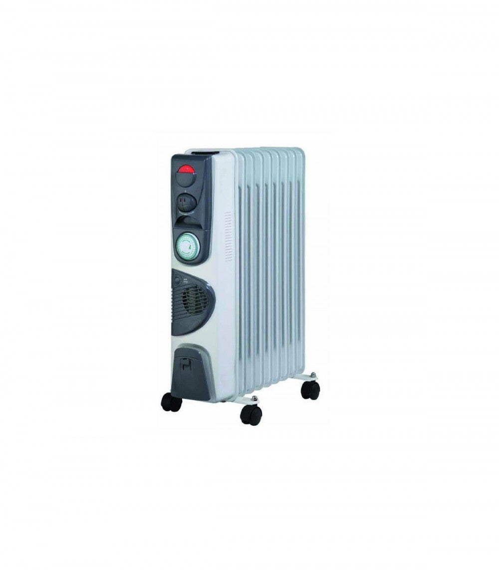 Radiador de aceite Fuego Polar 2000 W, 9 elementos, programador y convector