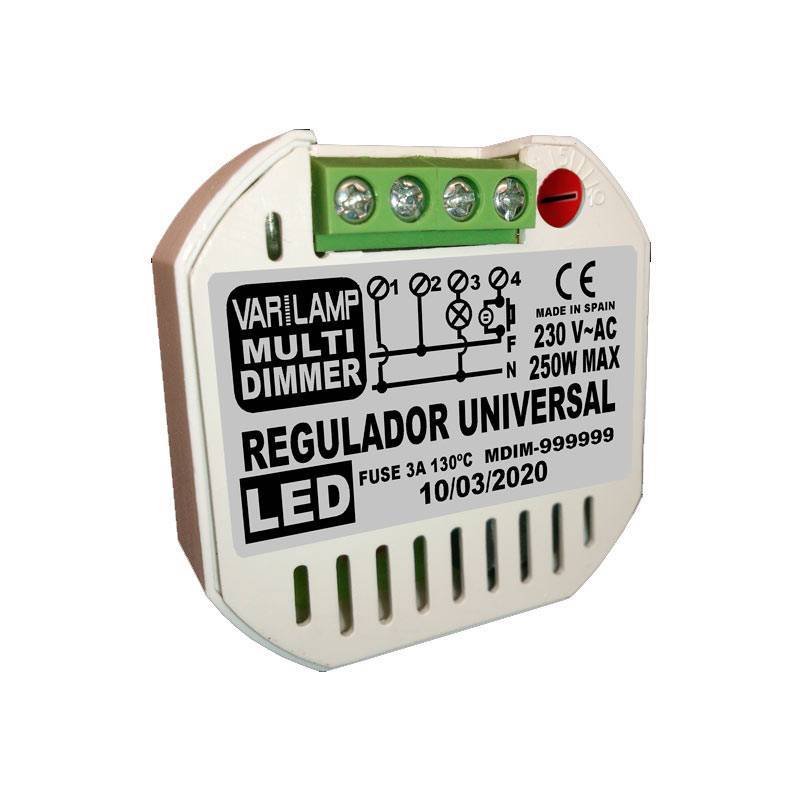 Regulador LED universal a pulsadores Varilamp Multi Dimmer 250