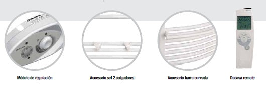 Toallero eléctrico Ducasa Curva MCP 50/94 blanco, 450 W programable