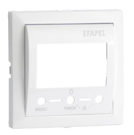 Tapa para termostato multifunción Logus 90 blanco Efapel – ref. 90749TBR