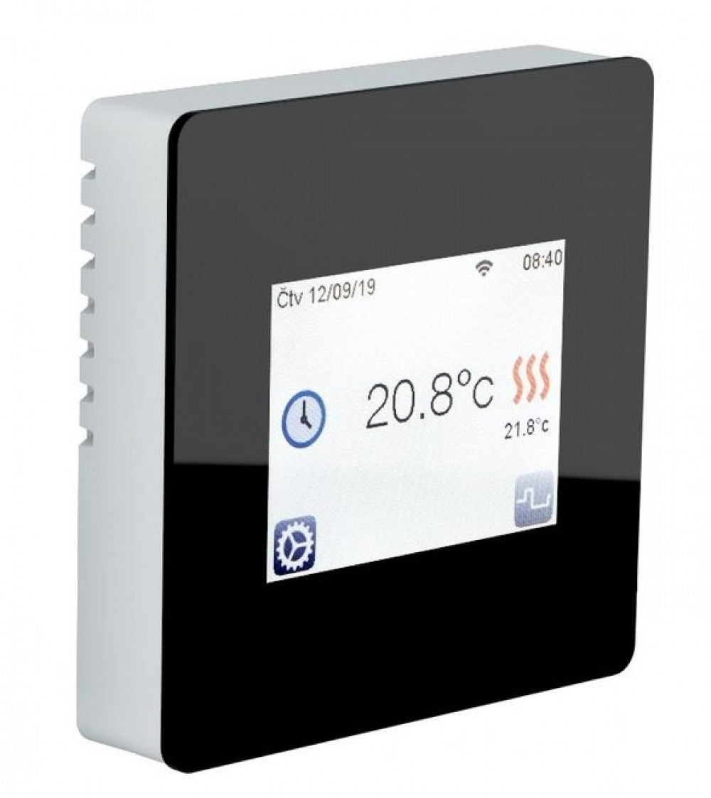 Termostato táctil Ceilhit TFT WiFi con sonda de suelo, 16 A, blanco o negro