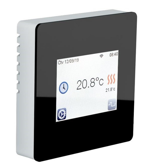 Termostato táctil Ceilhit TFT WiFi con sonda de suelo, 16 A, blanco o negro