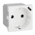 Base schuko con USB C Efapel Mec Q45 – 2 módulos, varios colores