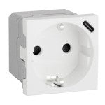 Base schuko con USB C Efapel Mec Q45 – 2 módulos, varios colores