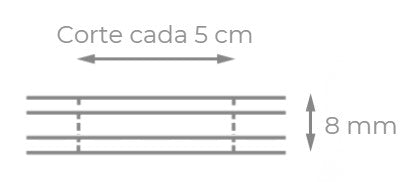 Tira LED COB 24 V de 10 W/m IP20, rollo de 5 m