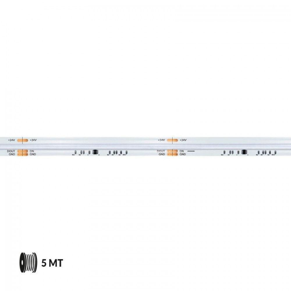 Tira LED COB RGB IC Magic Strip LDV 24 V de 15 W/m, rollo de 5 m