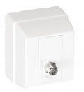 Toma de cable coaxial tipo F Efapel serie 3700 de superficie