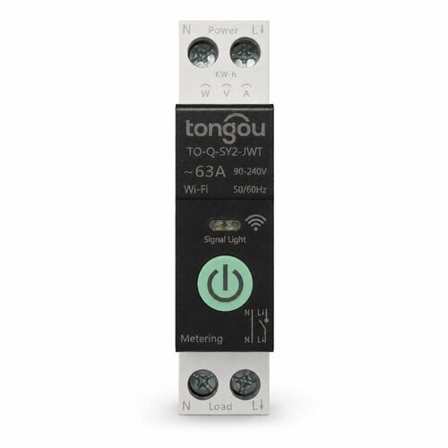 Interruptor inteligente WiFi Tongou TO-Q-SY2-JWT, 63 A, con medidor de energía
